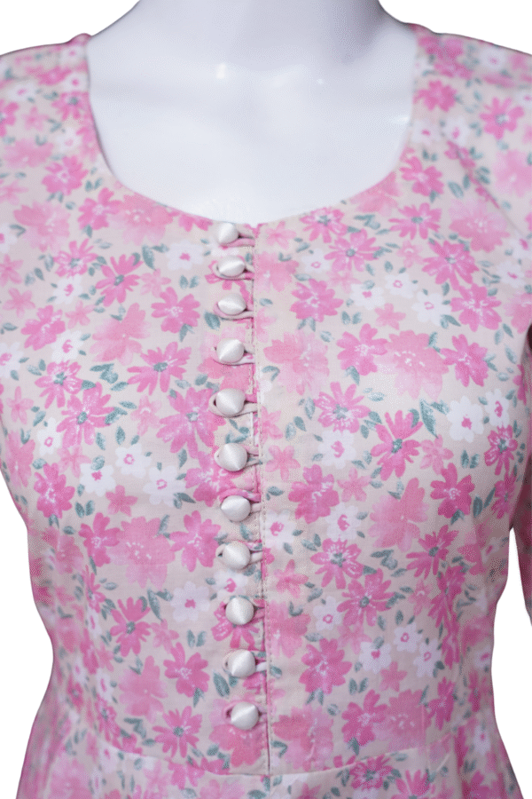 "Ethereal Bloom – Digital Lawn Frock" - Image 2