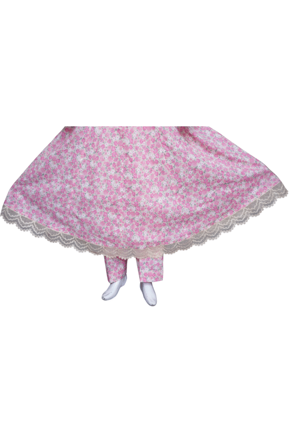 "Ethereal Bloom – Digital Lawn Frock" - Image 3
