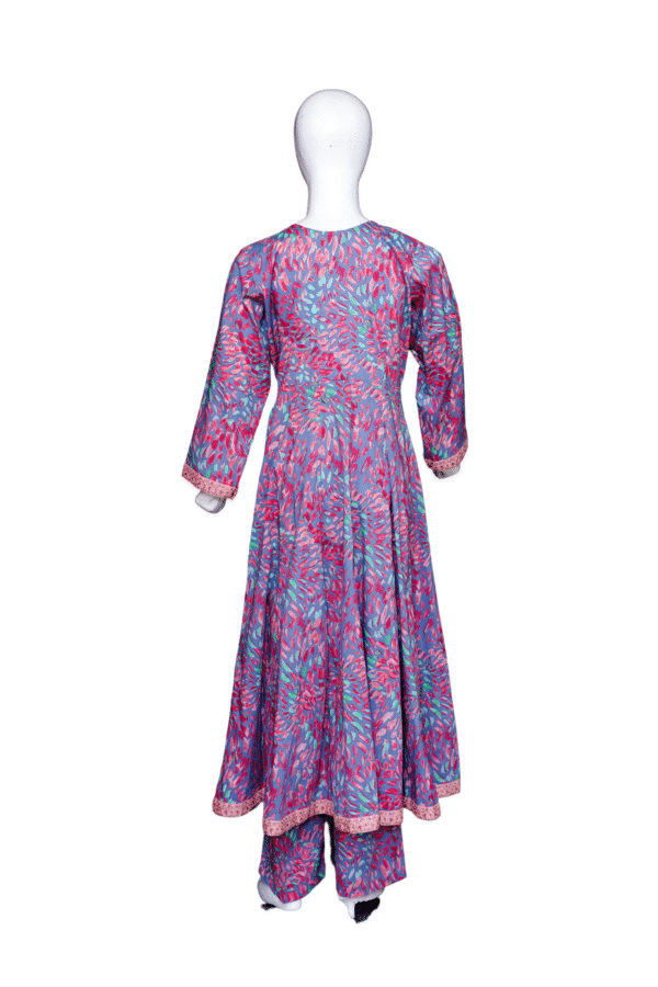 "Blossom Breeze Digital Lawn Frock" - Image 5