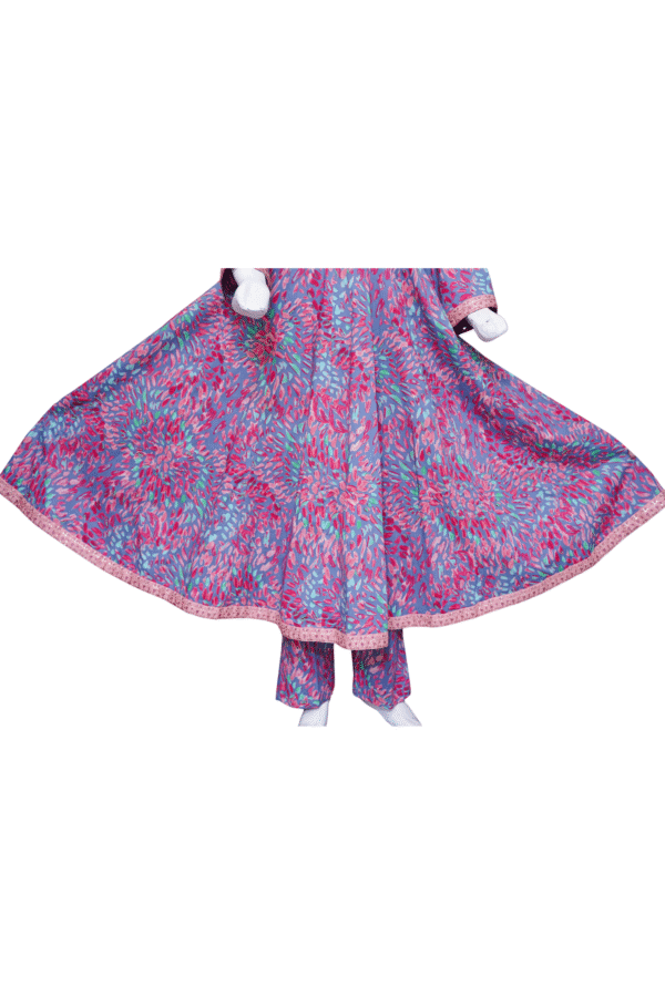 "Blossom Breeze Digital Lawn Frock" - Image 3