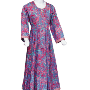 "Blossom Breeze Digital Lawn Frock"